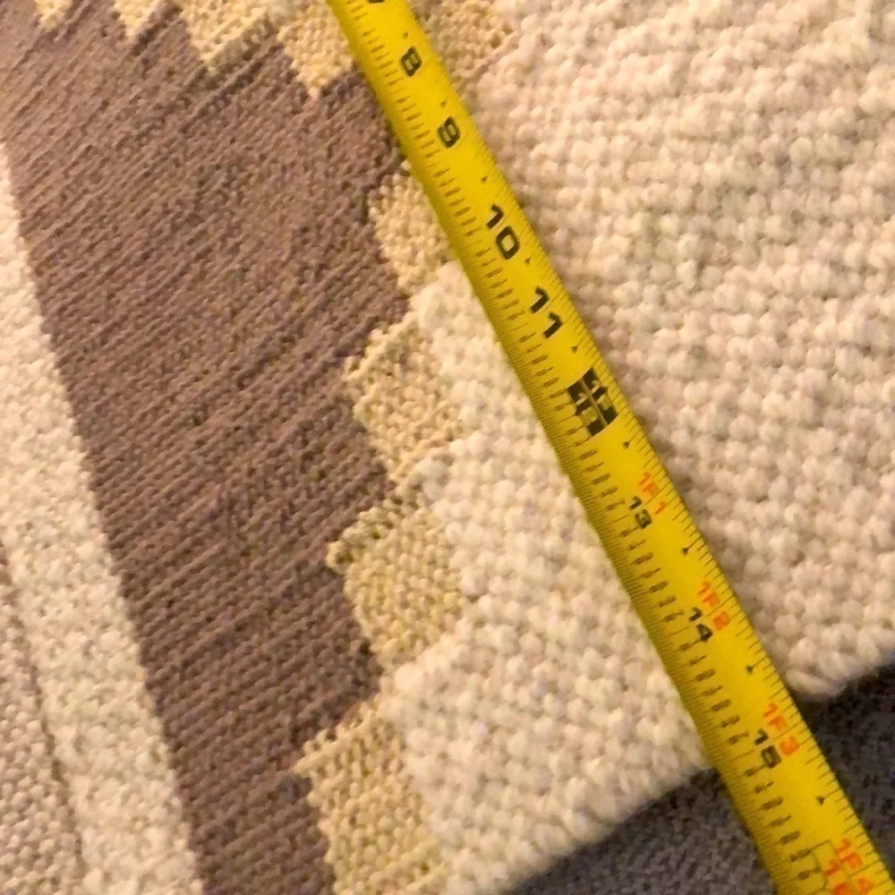 Woven Wool & Cotton Hanging Wall Tapestry with Wood Rod